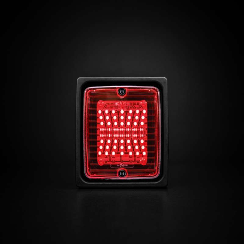 IZE LED Taillight Red Lens Square
