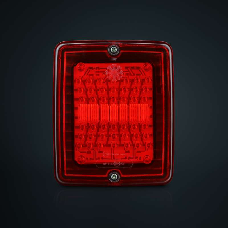 IZE LED Taillight Red Lens Square