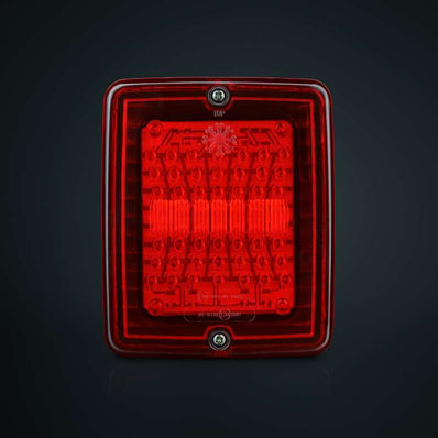 Fanale posteriore a LED IZE, lente rossa, quadrato