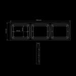 IZE LED Frame 3xSquare