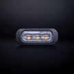 Dark Knight Directional Warning Light Amber 3 LED Clear Glass