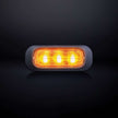 Dark Knight Directional Warning Light Amber 3 LED Clear Glass