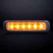 Dark Knight Directional Warning Light Amber 3 LED Clear Glass