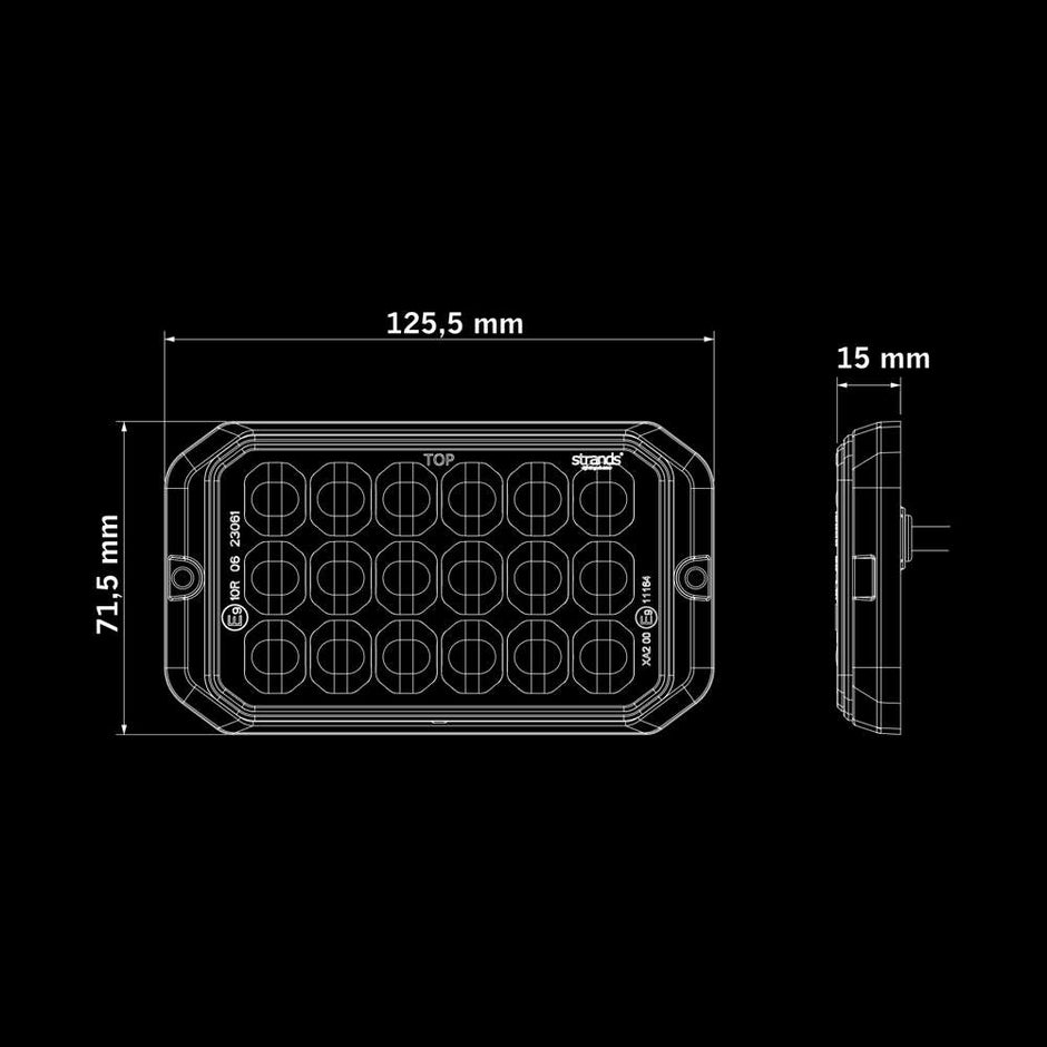 Dark Knight Duo Warnleuchte mit Richtungsfunktion 18 LEDs