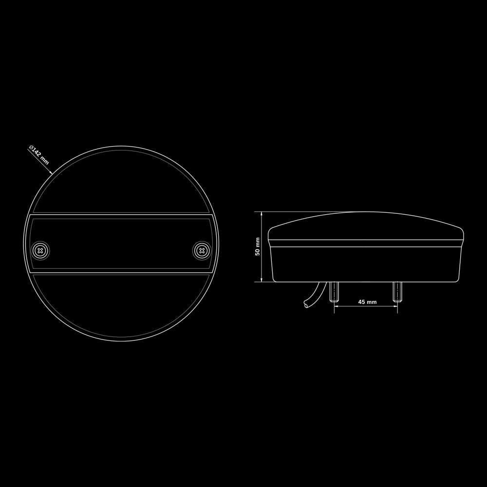 IZE LED OG Hamburger 3 Func. Taillight