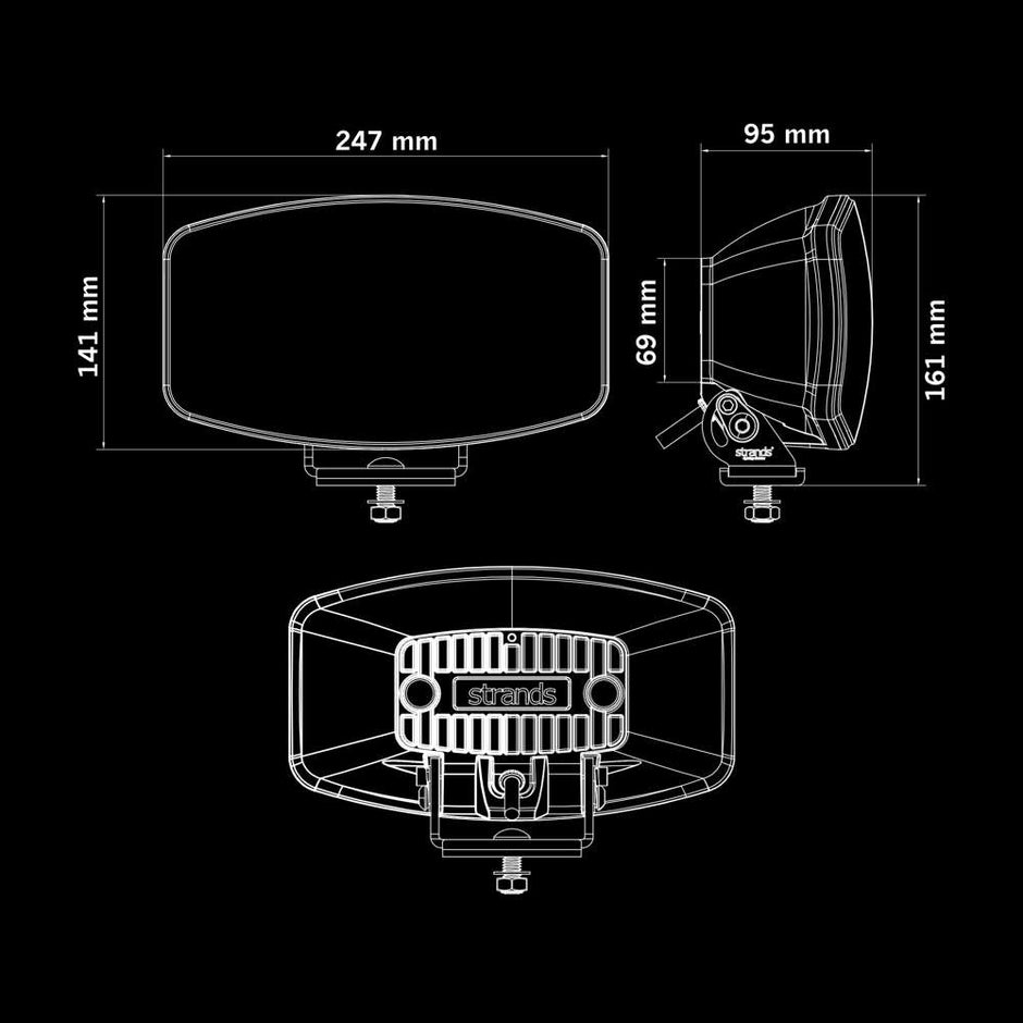 IZE LED OG Oval Fernscheinwerfer