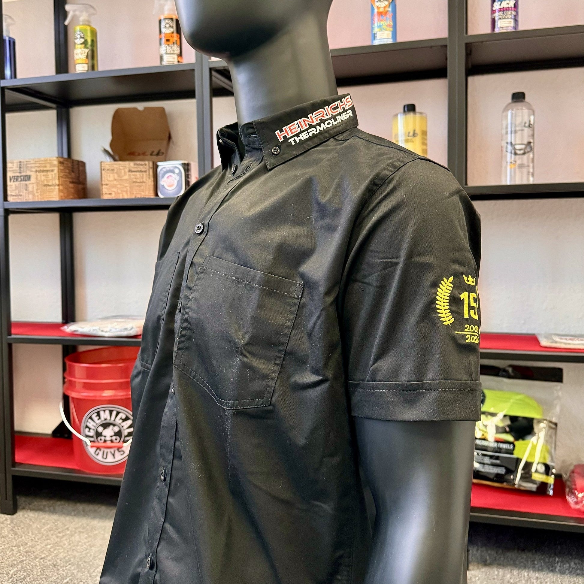 Heinrichs Arbeitshemd – Besticktes Kurzarm Shirt Truckwear schwarz