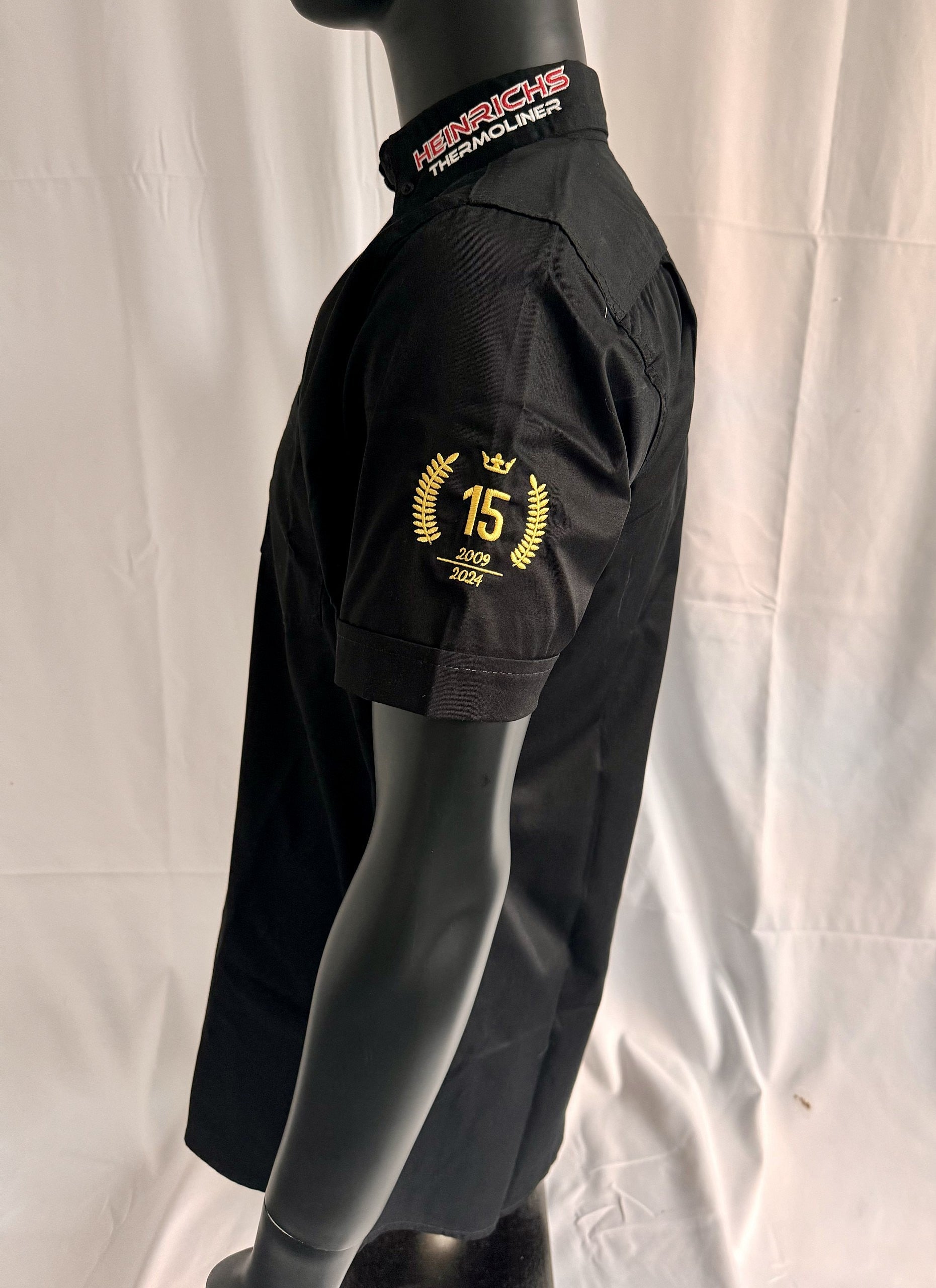 Heinrichs Arbeitshemd – Besticktes Kurzarm Shirt Truckwear schwarz