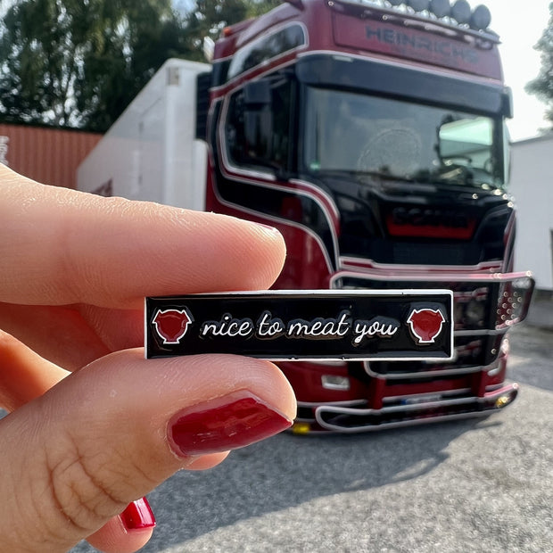 PIN dishcloth "nice to meat you"