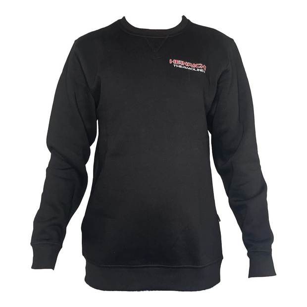 Heinrichs Thermoliner Pullover – Slim Fit Sweatshirt mit Stickerei schwarz
