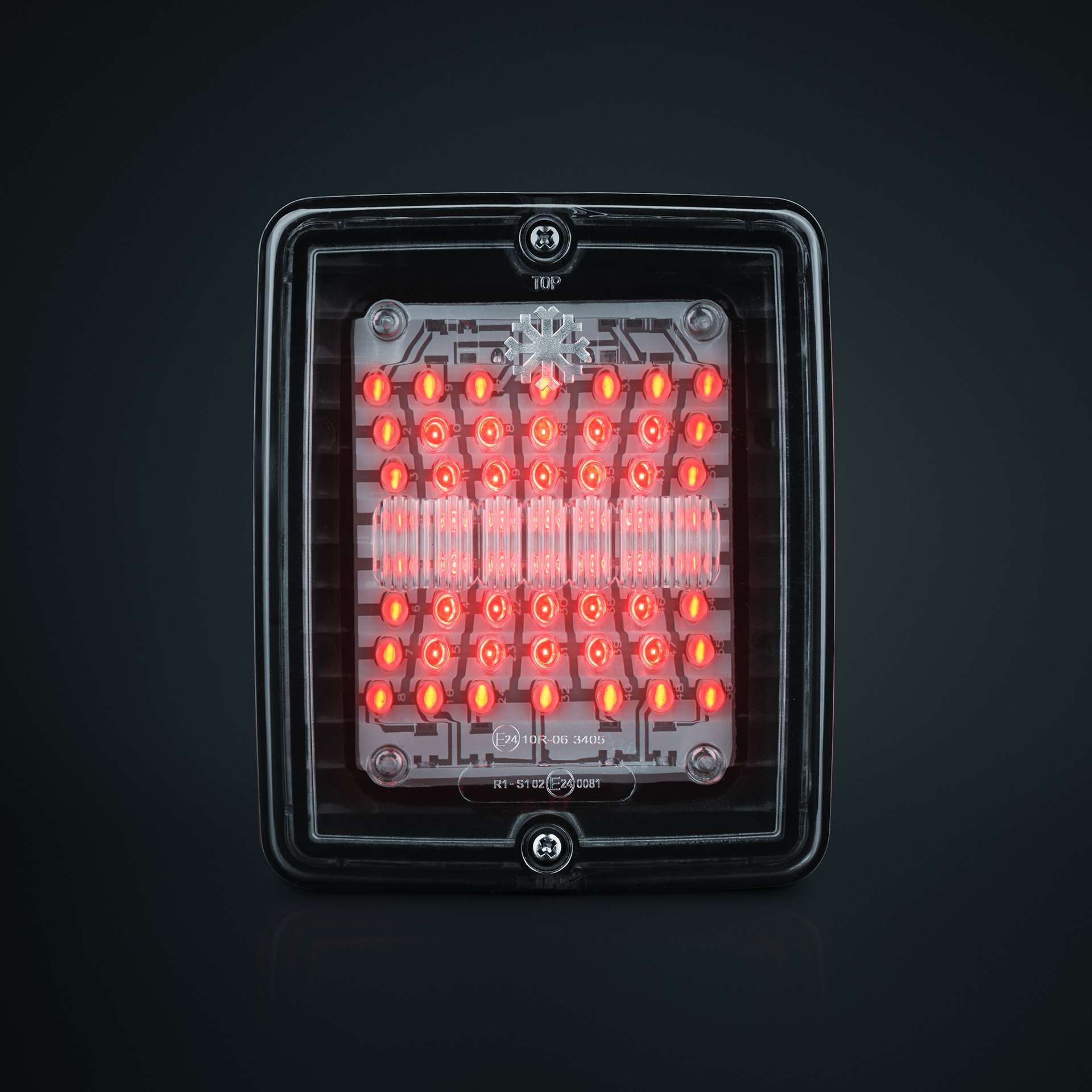 IZE LED Tail/ Brake Light Clear Lens Square