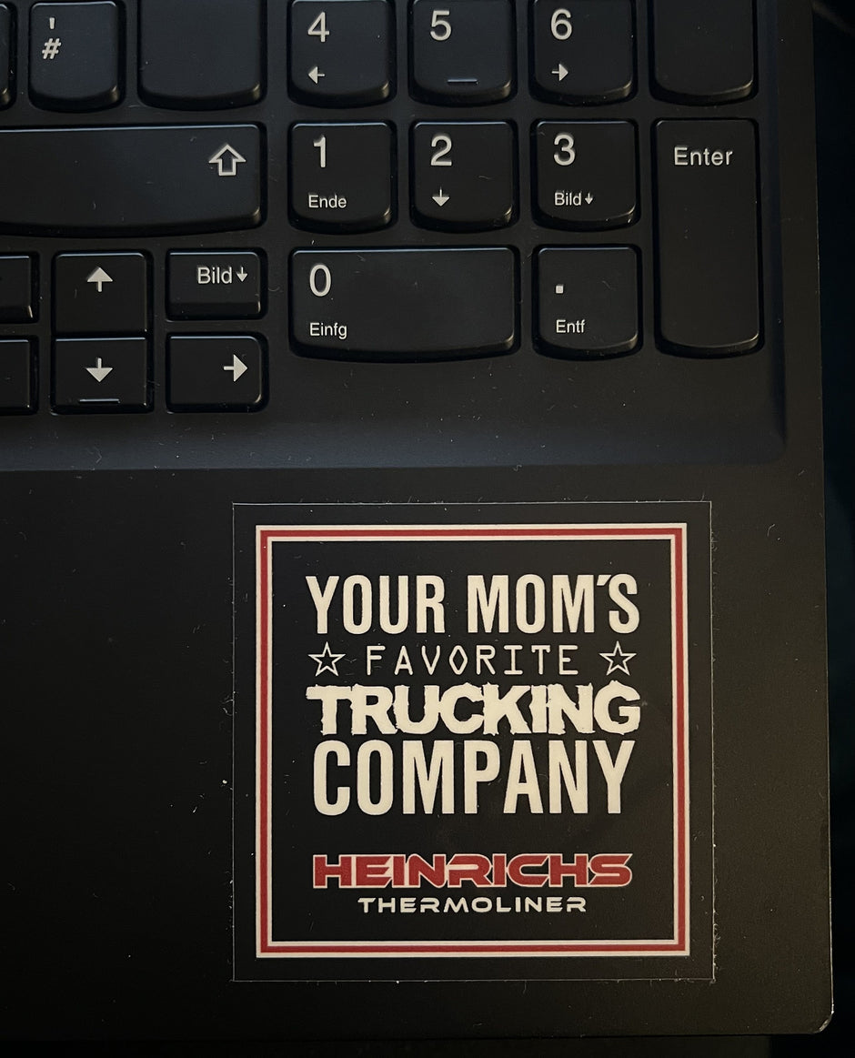 Heinrichs Thereomliner Laptop Sticker your moms favorite trucking company