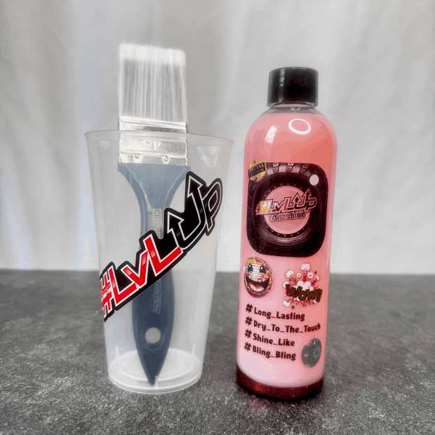 #LvLUp Tireshine Glitter RED