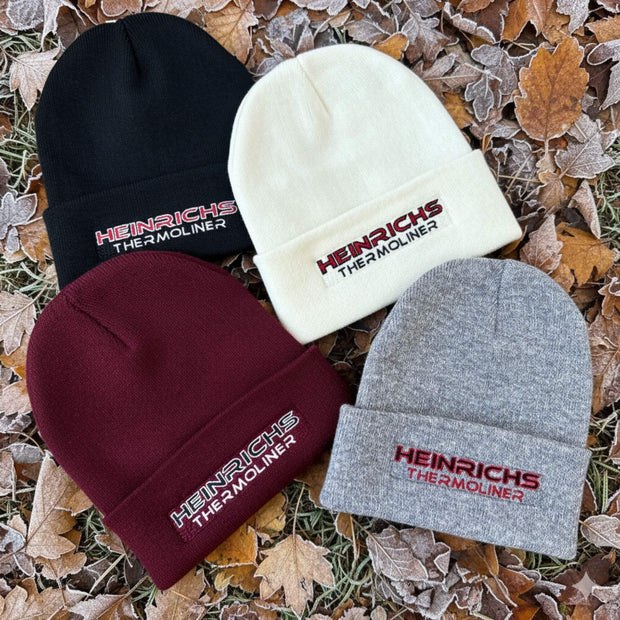 Heinrichs Thermoliner Wollmütze – Trucker Beanie schwarz/bordeaux/grau/weiß