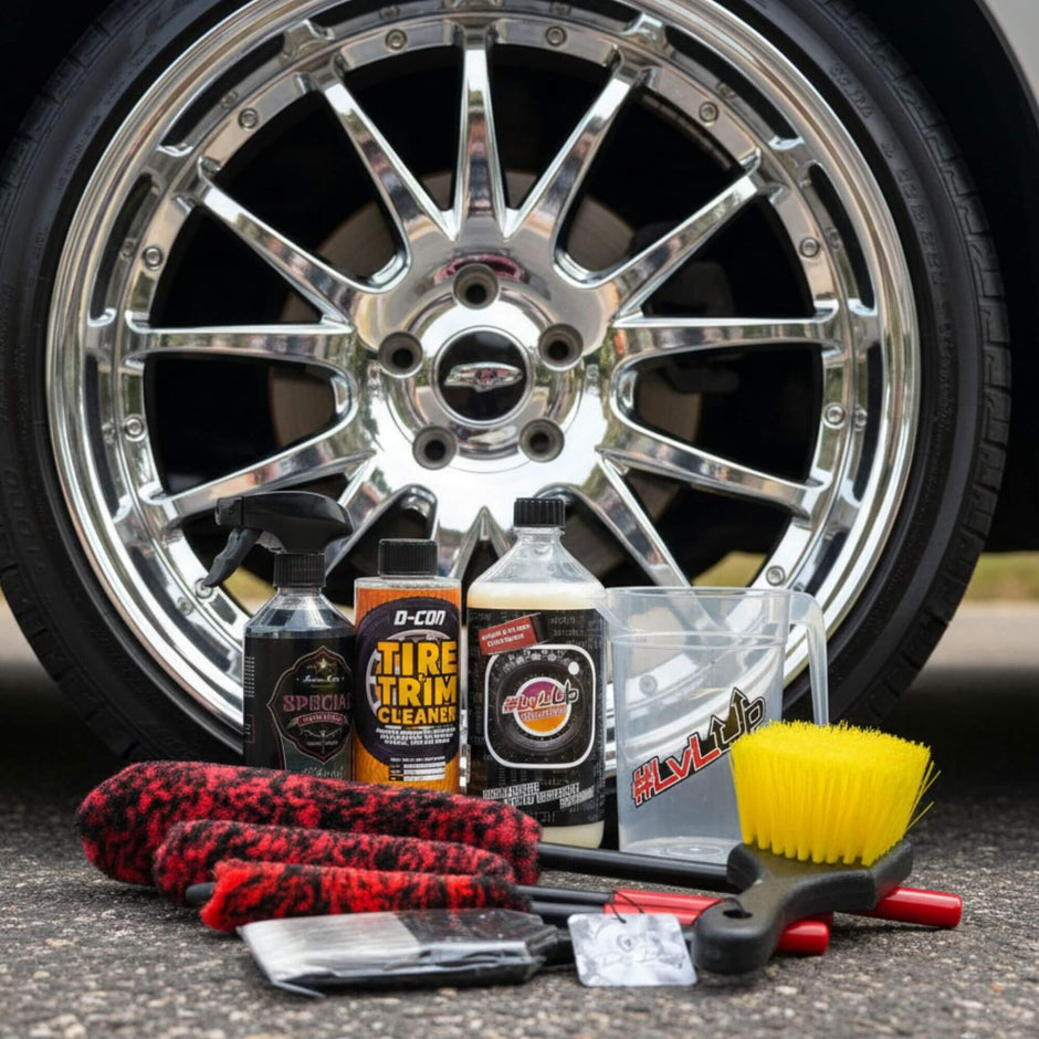 Kit professionale per la cura dei pneumatici