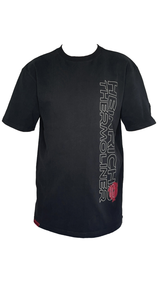 Bild zeigt T-Shirt mit Heinrichs Thermoliner Schrift