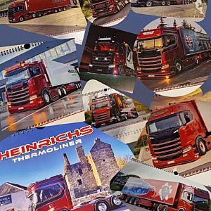 Wandkalender Heinrichs Thermoliner 2025 Unsere Scania Sattelzugmaschinen mit Ihren 3-achs Thermolinern unterwegs